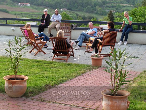 Relaxing on the Patio, Felsőszölnök, Hungary