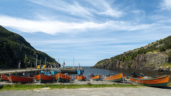 Orange Boats, Lark Harbor, 2024