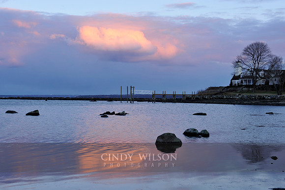 Pink Cloud Reflection, Wickford Harbor