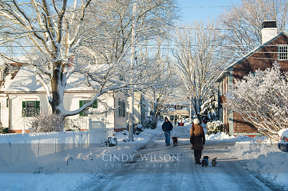 Winter Walk on Washington St, Wickford
