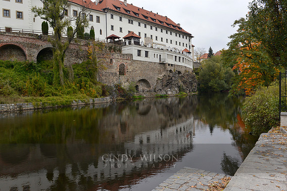 Castle Reflection_703, Czesky Krumlov, Czech Republic