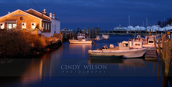 Gardner's Wharf Twilight, Wickford Harbor