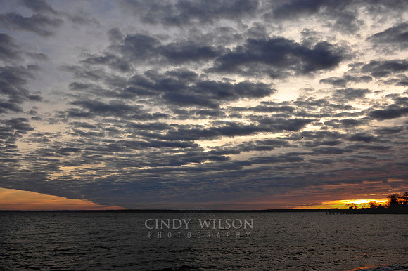 Clouds touch the Water at Sunrise, Wickford RI