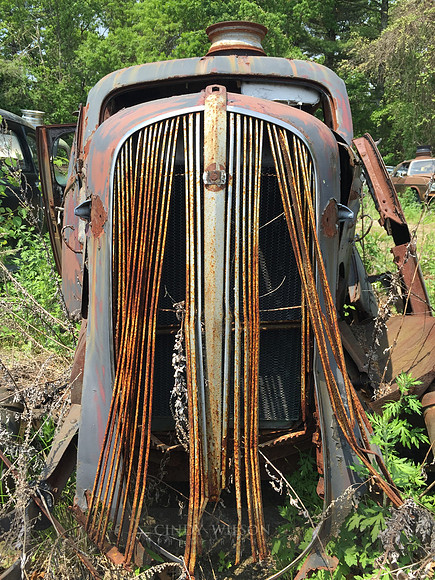 Antique car with a Moustache