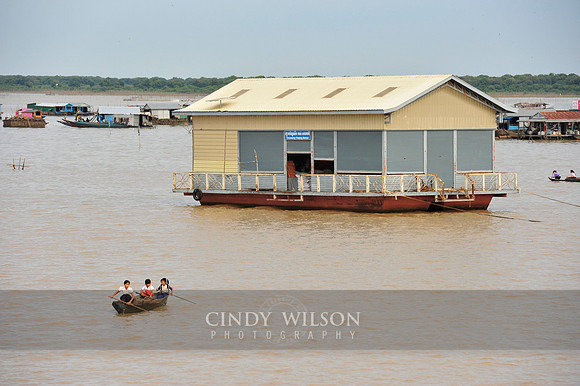 School Commute, Tonle Sap, Cambodia