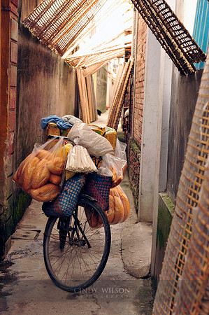 Bread Vendor's Bike, Tho Ha Vietnam