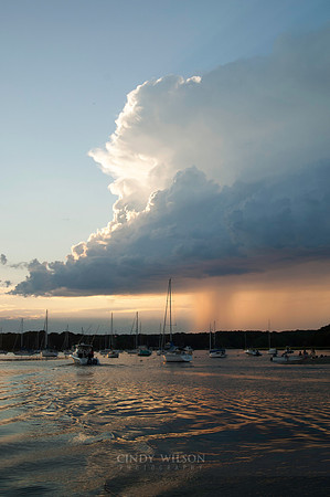 Distant Rains, Wickford Harbor