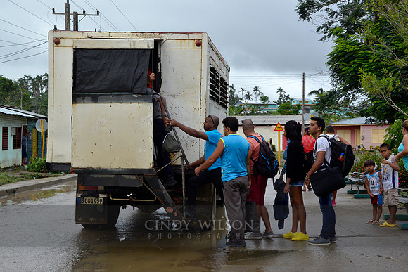 Boarding a Makeshift Bus, Baracoa, Cuba, 2017