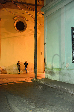 Street Corner at Night, Camaguey, Cuba