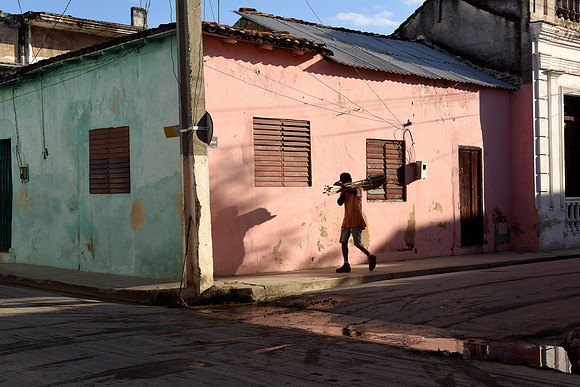 Early Morning Rounds Selling Brooms, Gibara
