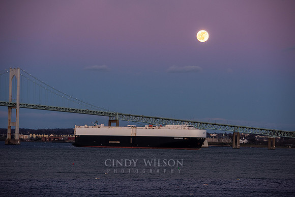 Car Ship under the Moon