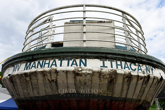 Stern of the Manhattan, Beacon Bay Marina, Cayuga