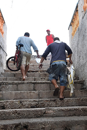 Bringing home the morning catch, Gibara