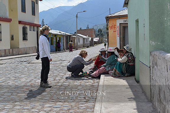 Handing out Glasses, Peru, 2015