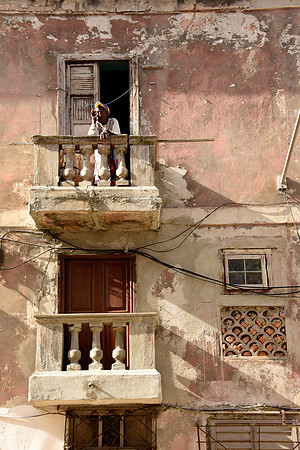 Lady on a Balcony, Havana, 2018
