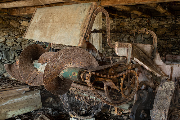 Rusted Tilling Machine