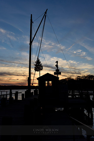 Marina Shack at Sunset, Woods Hole, MA