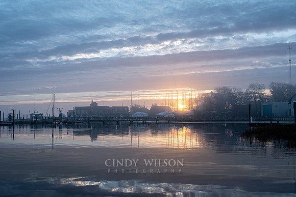 Winter Fog, Pleasant Street Wharf, Wickford