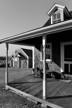 Buildings Framed in a Porch, Block Island