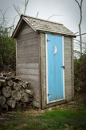 Outhouse with a Blue Door, Block Island