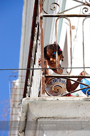 Little Girl on a Balcony, Cienfuegos