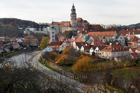 Overview, Czesky Krumlov, Czech Republic
